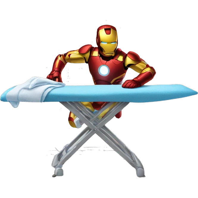 ironman ironing clothes emoji