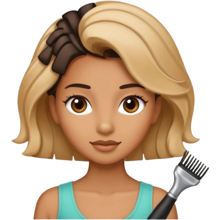 Girlwith  hairstyle tools  emoji
