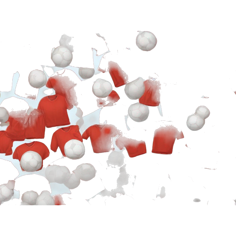 Blouson de football , avec un nuage rouge  emoji