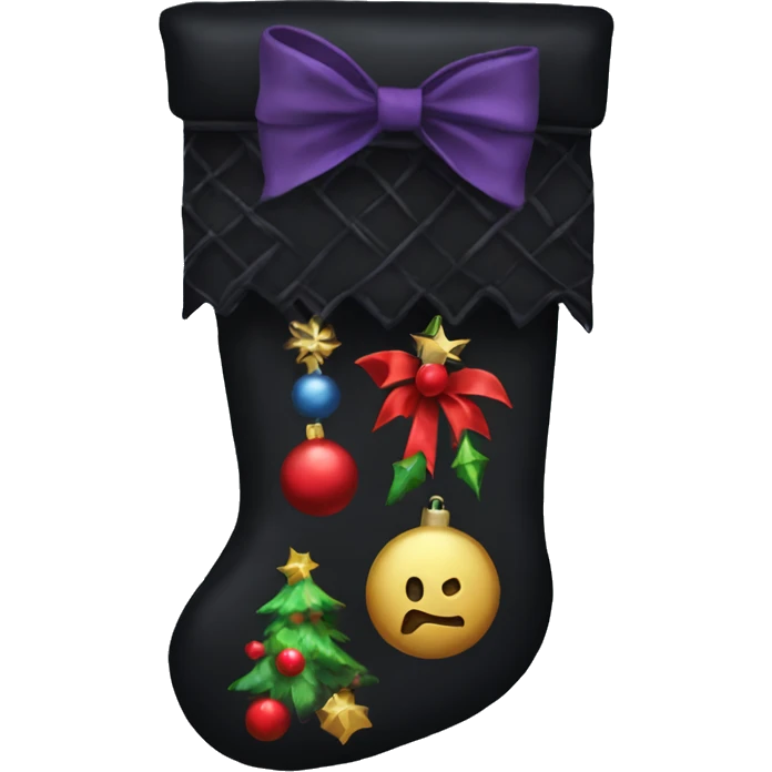 Gothic Christmas stocking emoji