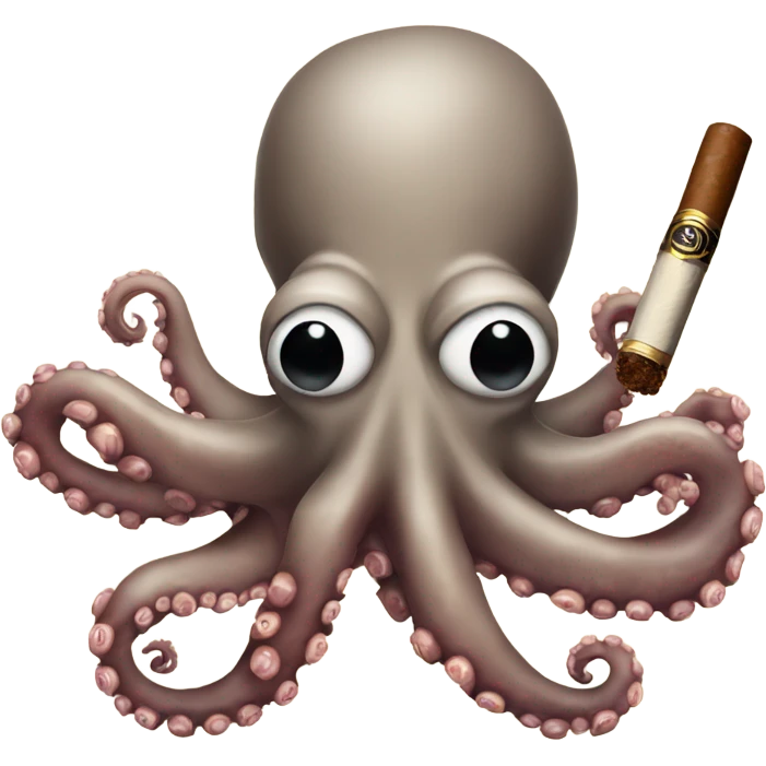 Octopus with a cigar emoji
