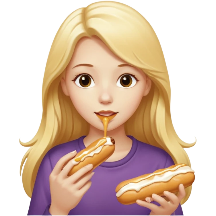 Butterscotch éclair and white girl bear combined  emoji