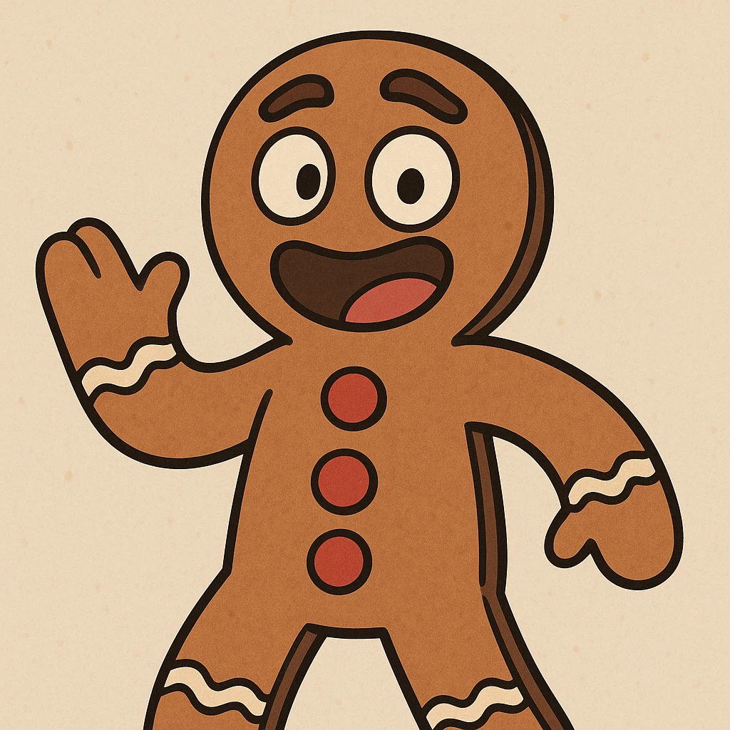 gingerbread man emoji