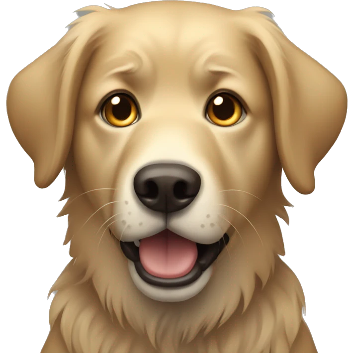 shaggy scared dog similar to labrador emoji