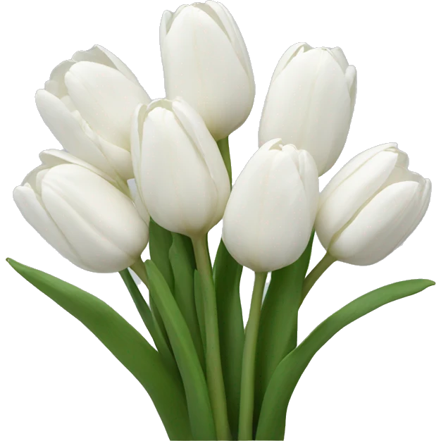 White tulips  emoji