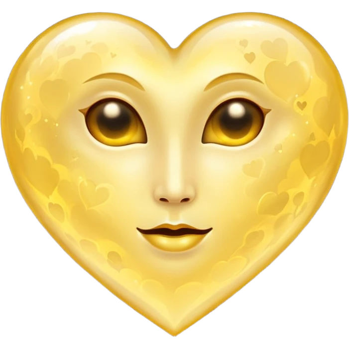 heart with full moon inside emoji