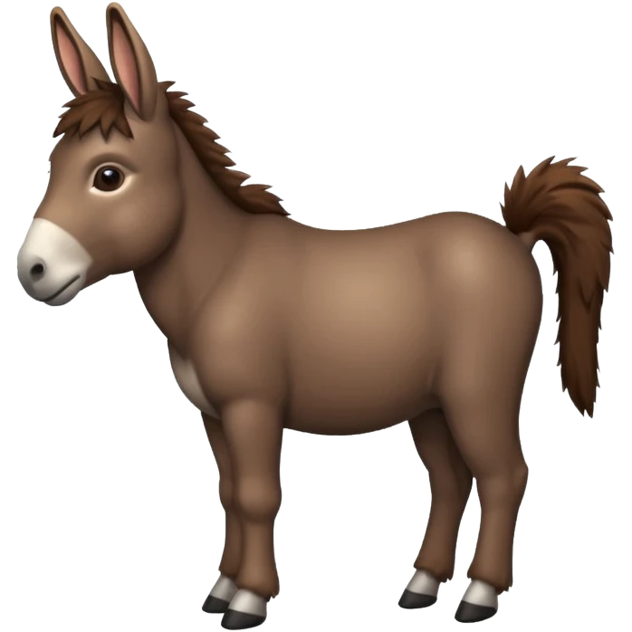 una burra color cafe emoji