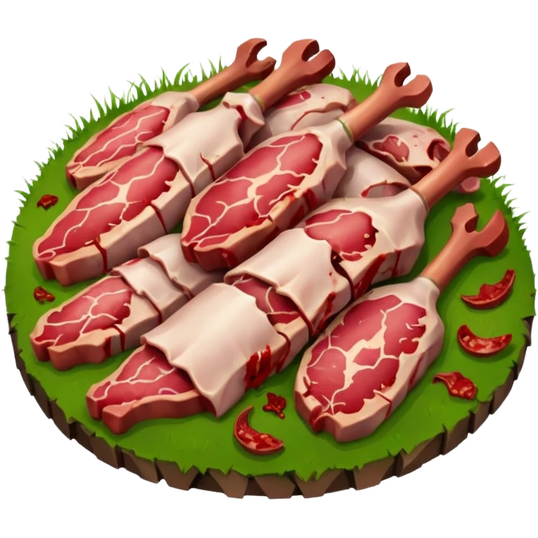 Мясные каркасы на трава emoji