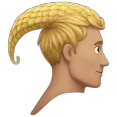 The man is a scaly nape emoji