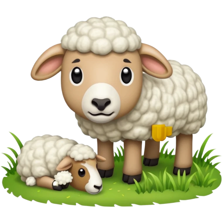 pixelated 2d sheep eating words "update" emoji