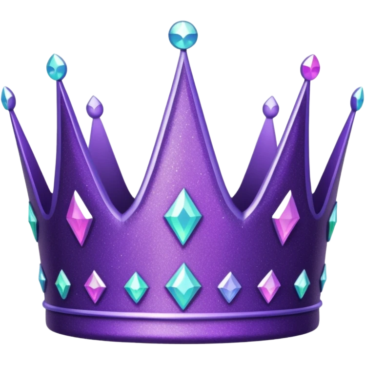 Purple Glitter Crown emoji