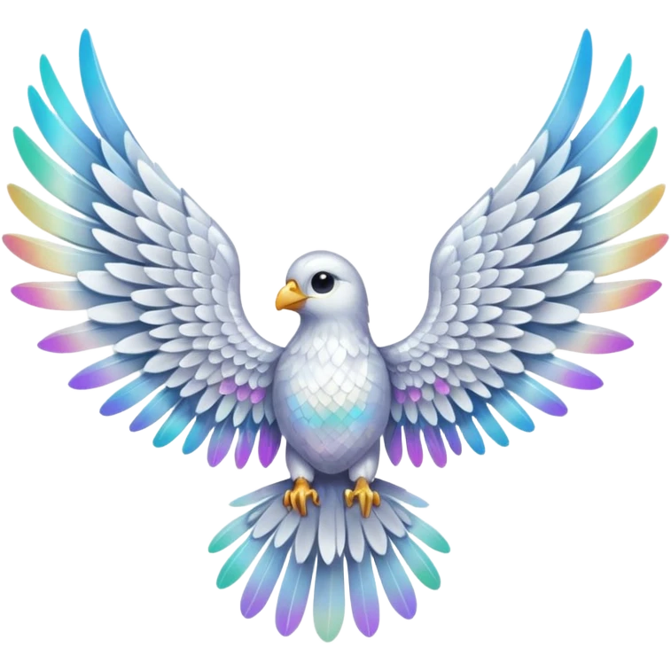 glitter wings white emoji