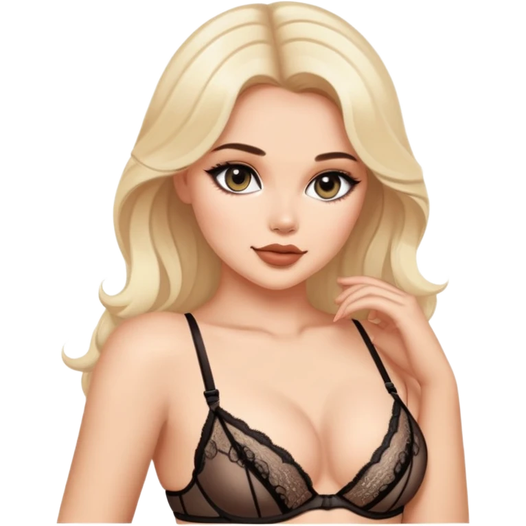 Kylie page in lingerie emoji