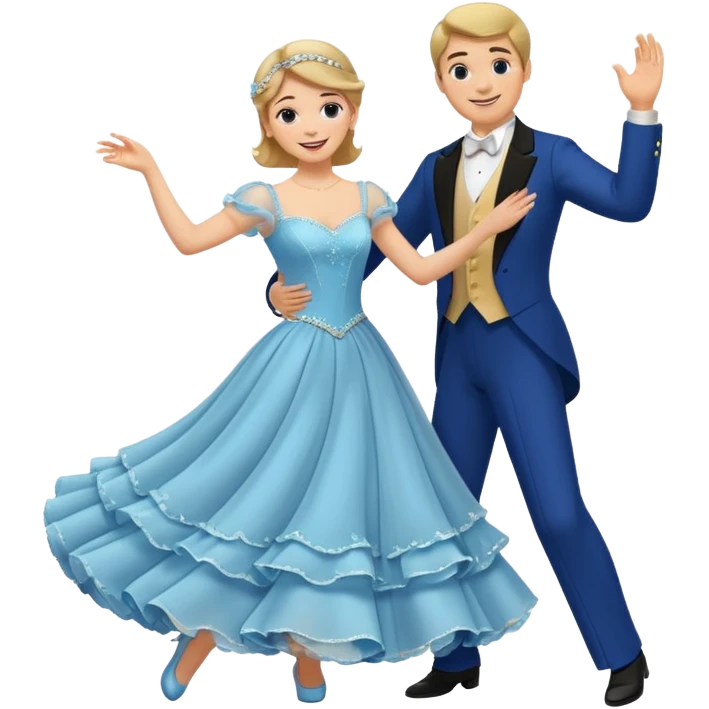 A couple dancing a waltz. emoji