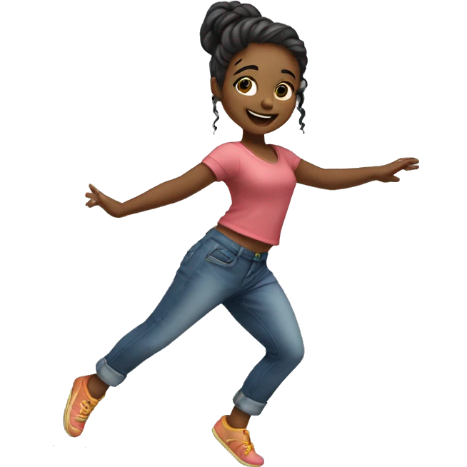 Dancing cute girl emoji