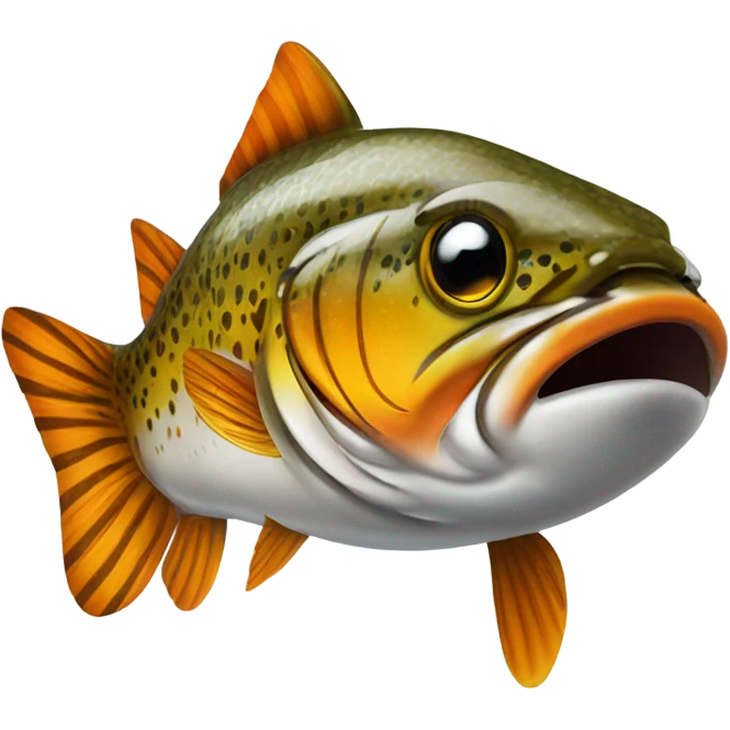 Tiger trout with Safty Googles emoji