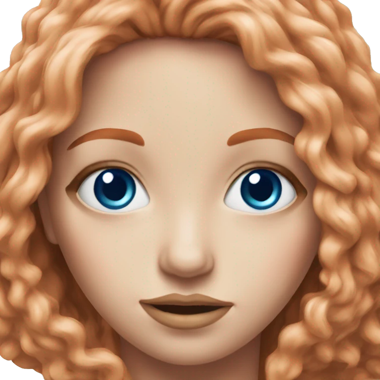 Hyper realistic redheaded women with blue eyes  emoji