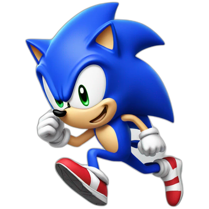 Sonic run fast emoji