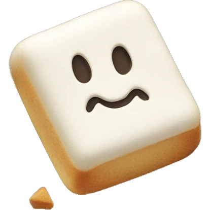 Marshmallows in a plate half toasted emoji