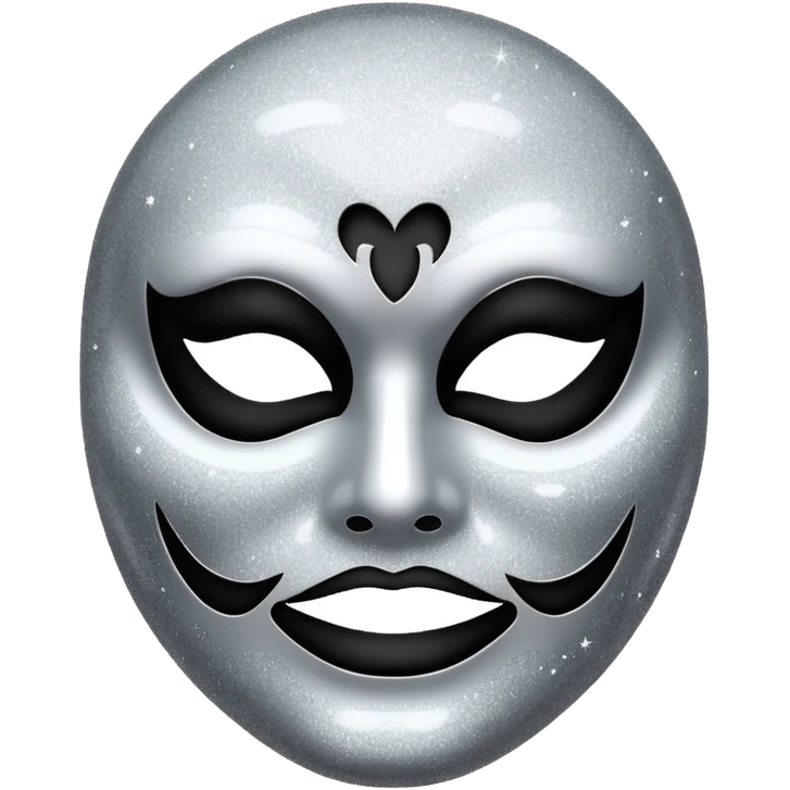 mask Ghost face glitter  emoji