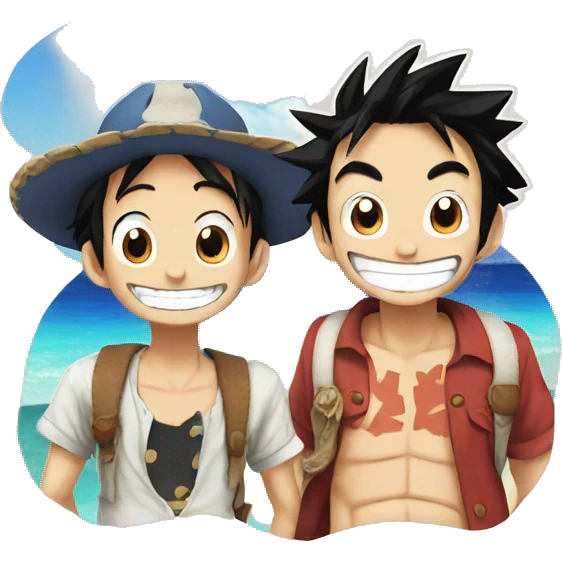Stitch en luffy emoji