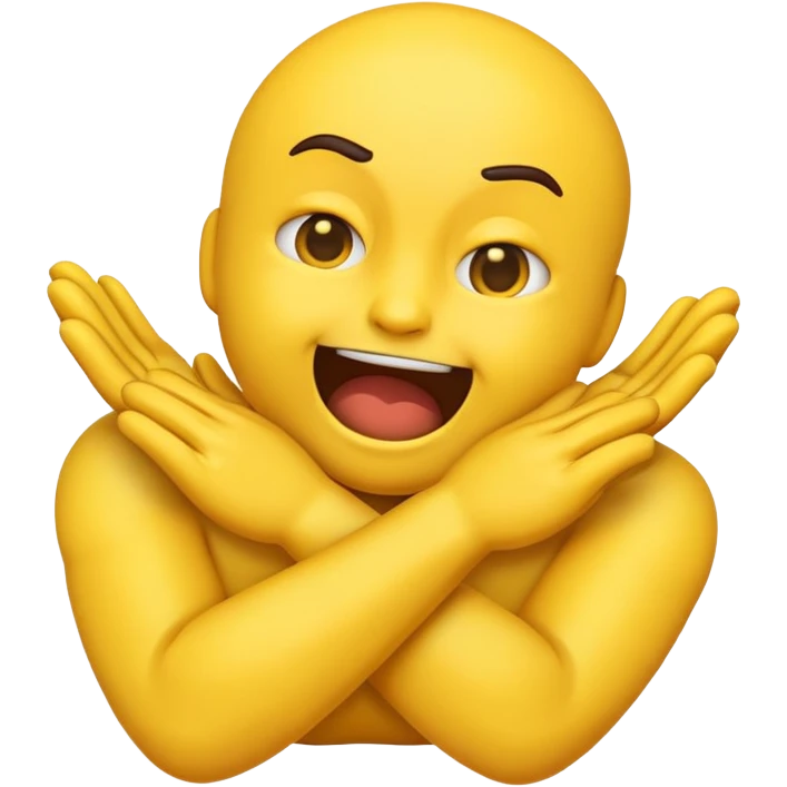 Emoji strangling itself with hands yellow emoji