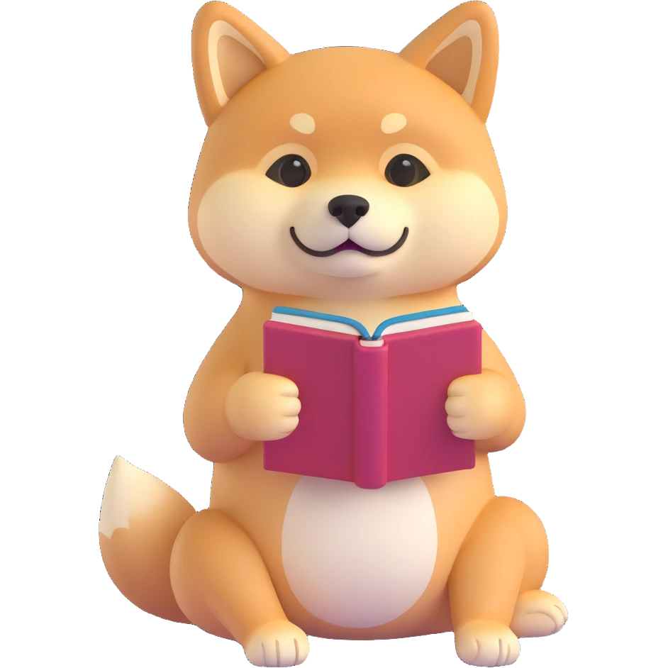 shiba inu reading emoji