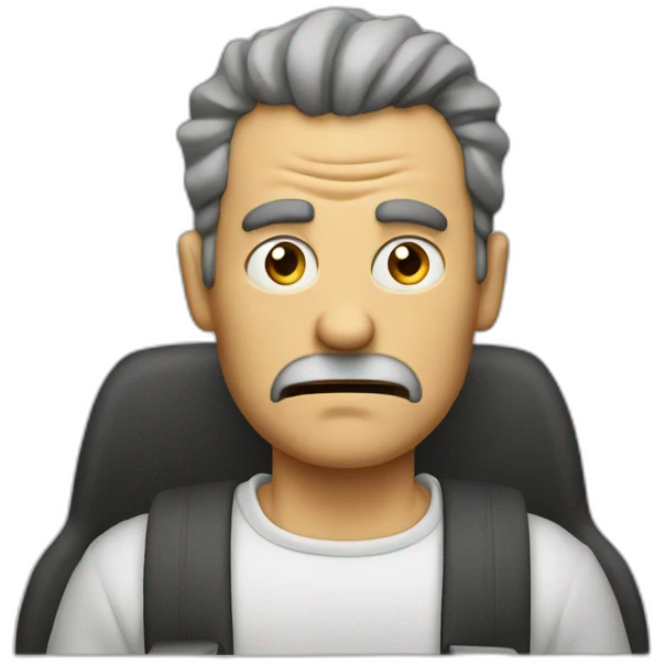 angry man - in a car without a parchment emoji