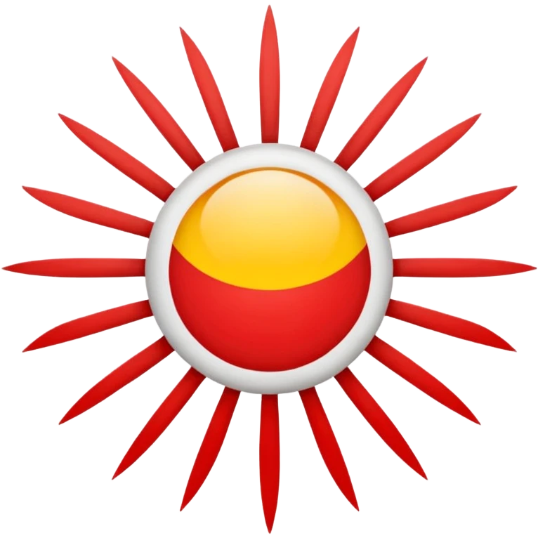 Japanese empire flag red sun with rays clean emoji