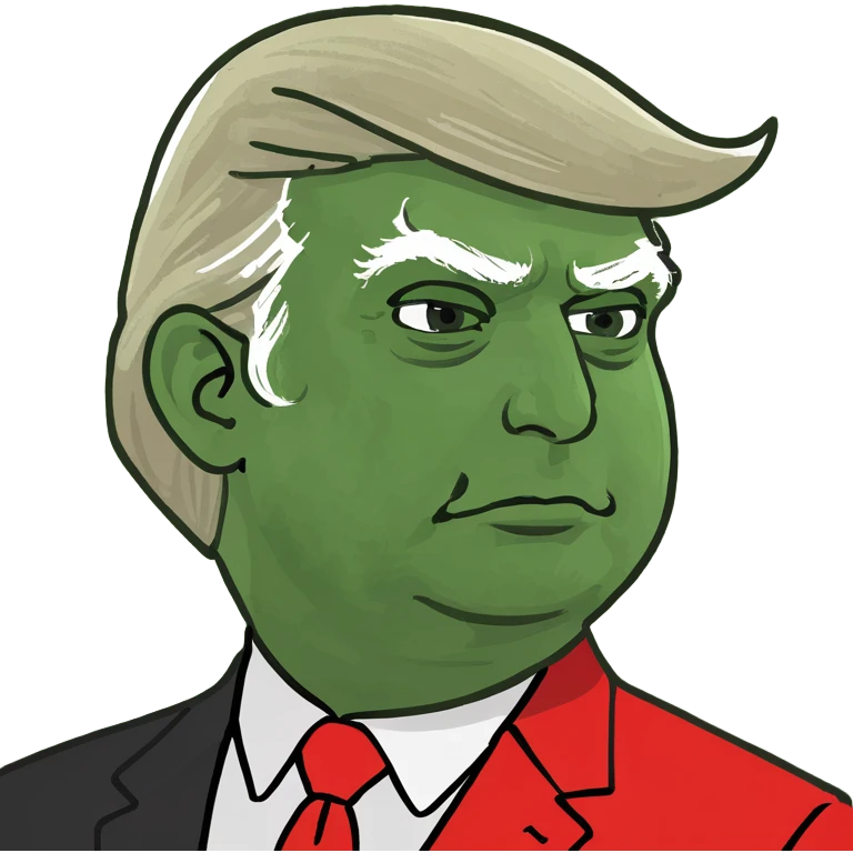 Trump in red dress emoji
