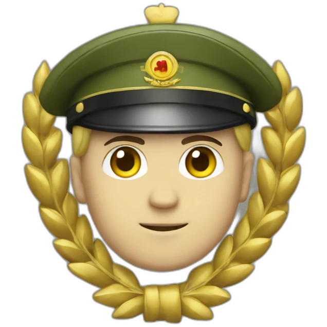 Militaire sur une couronne emoji