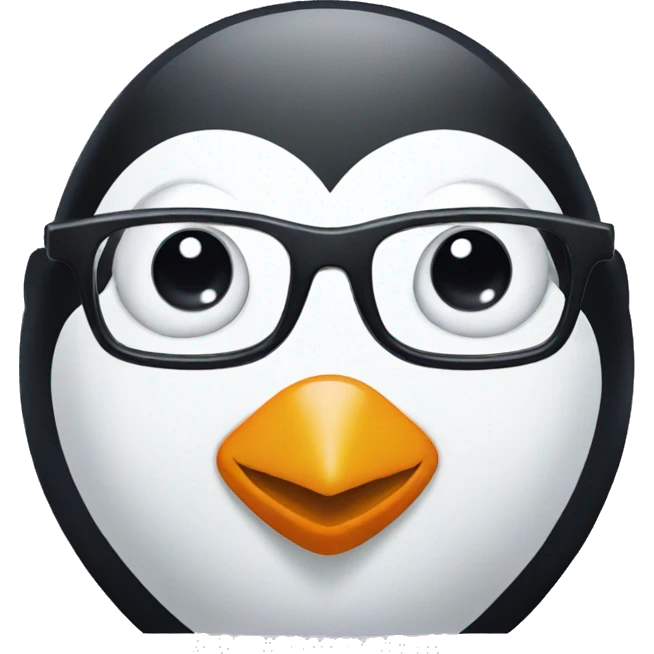 Penguin with glasses emoji