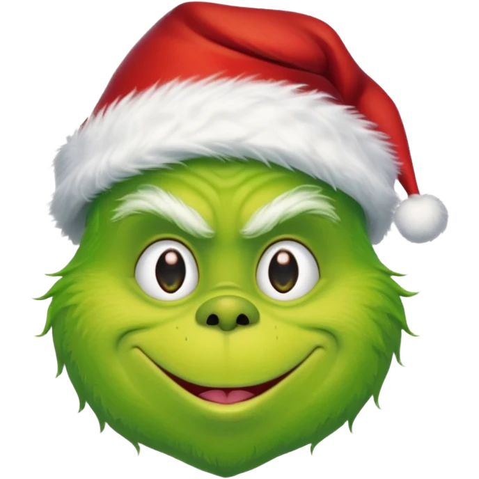 The Grinch with a Santa hat emoji emoji