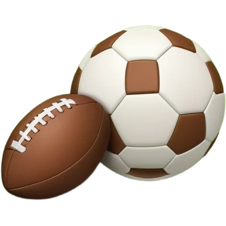 A football resting on the green grass of a soccer field, with goalposts and field markings in the background.  emoji