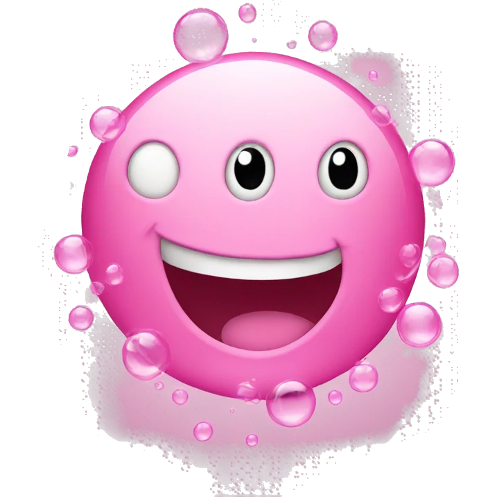 Pink bubbles emoji