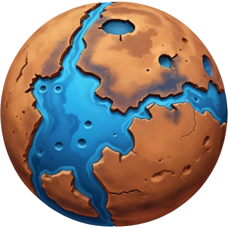 planet mars bu in blue color emoji