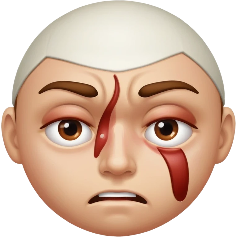 Getting hit in eye with baseball emoji