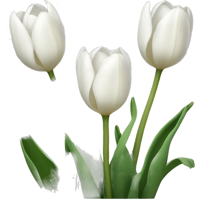 White tulips emoji