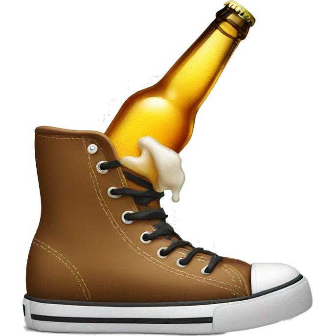 shoe drinking beer emoji