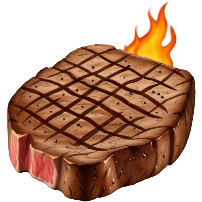 Steak emoji with the Kroger Logo burned into it  emoji