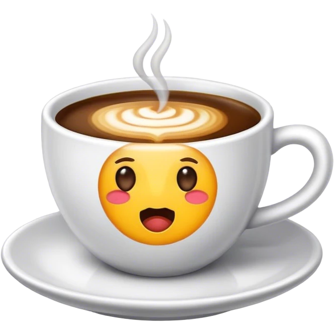 Caca tomando café emoji