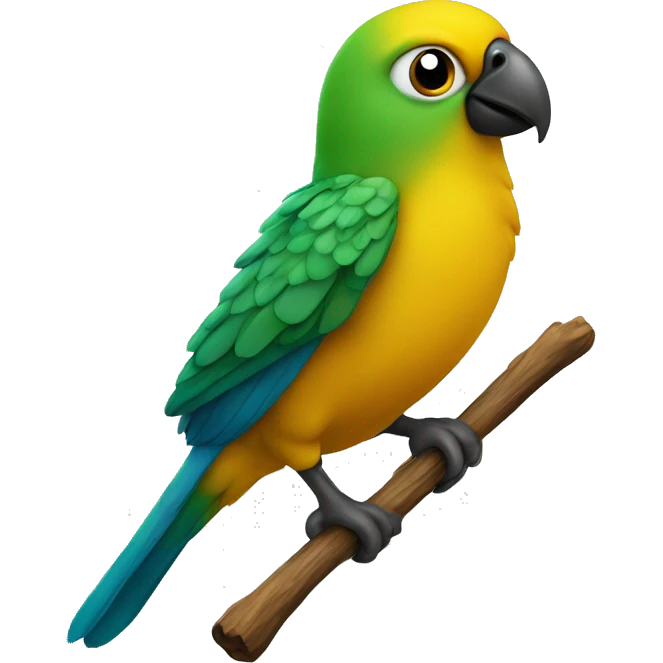 parekeet on a stick emoji