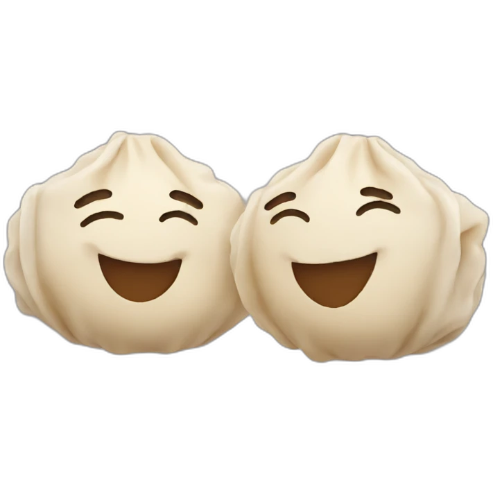 Two dumplings smile emoji