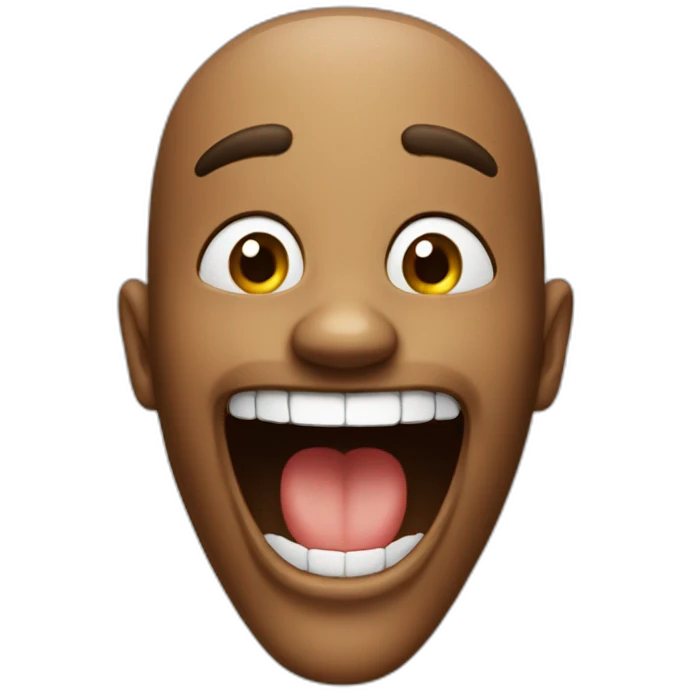 realistic face laughing their ass off emoji