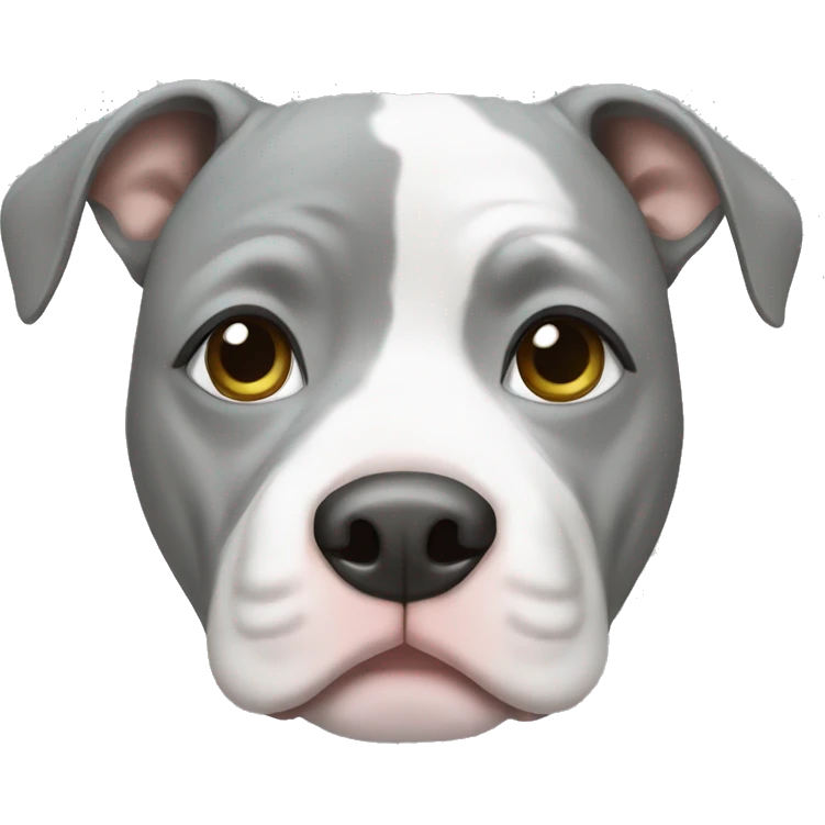 Grey and white staffbull emoji