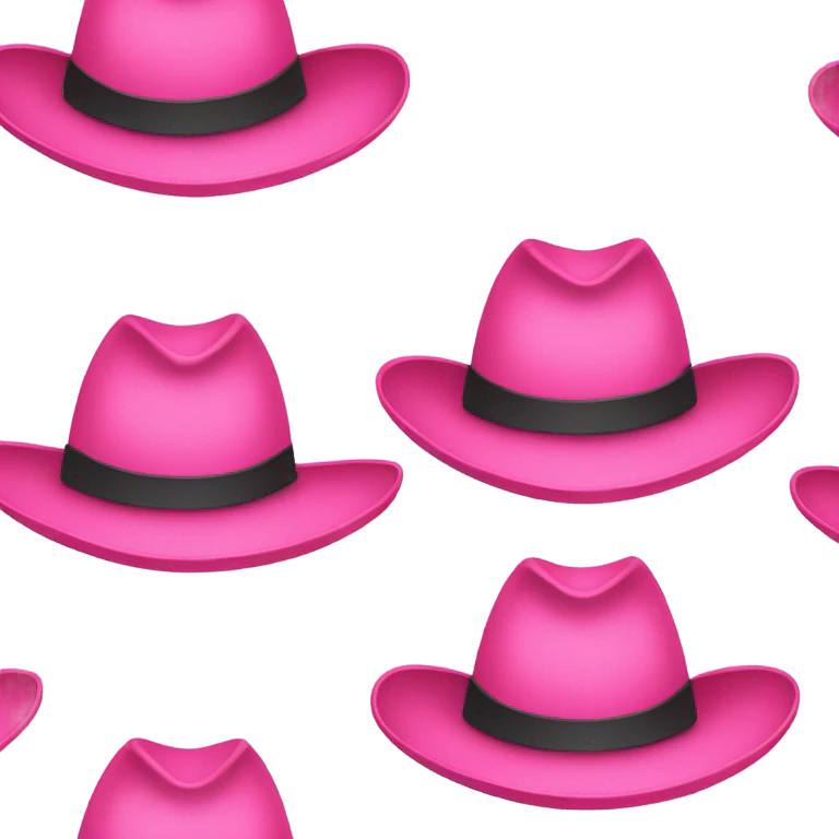Pink cowgirl hat  emoji