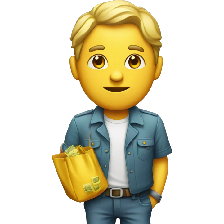 Ladron con bolsa de dinero  emoji