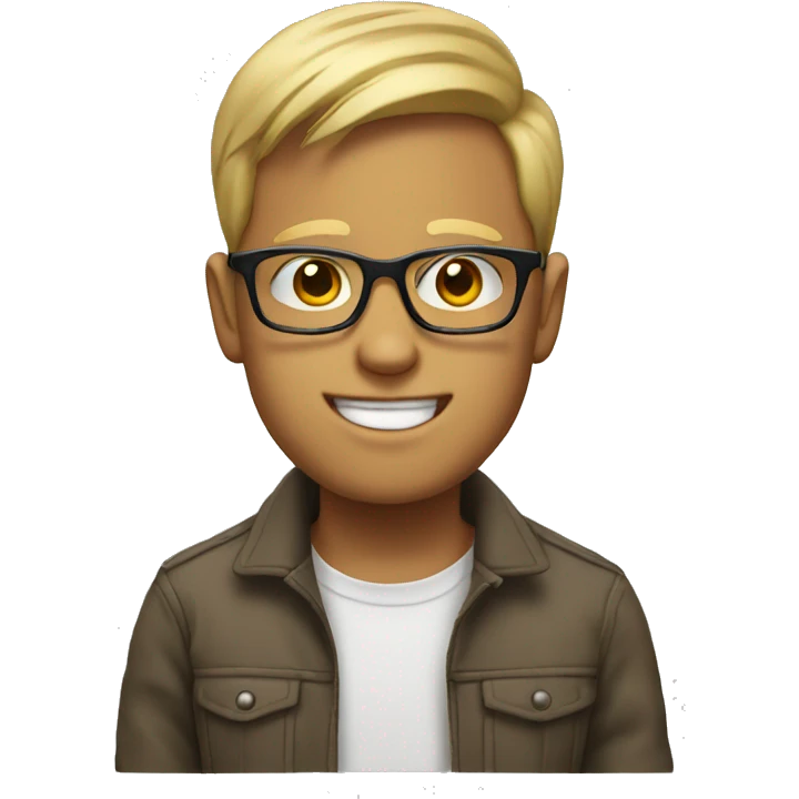 Whiteboy w glasses  emoji