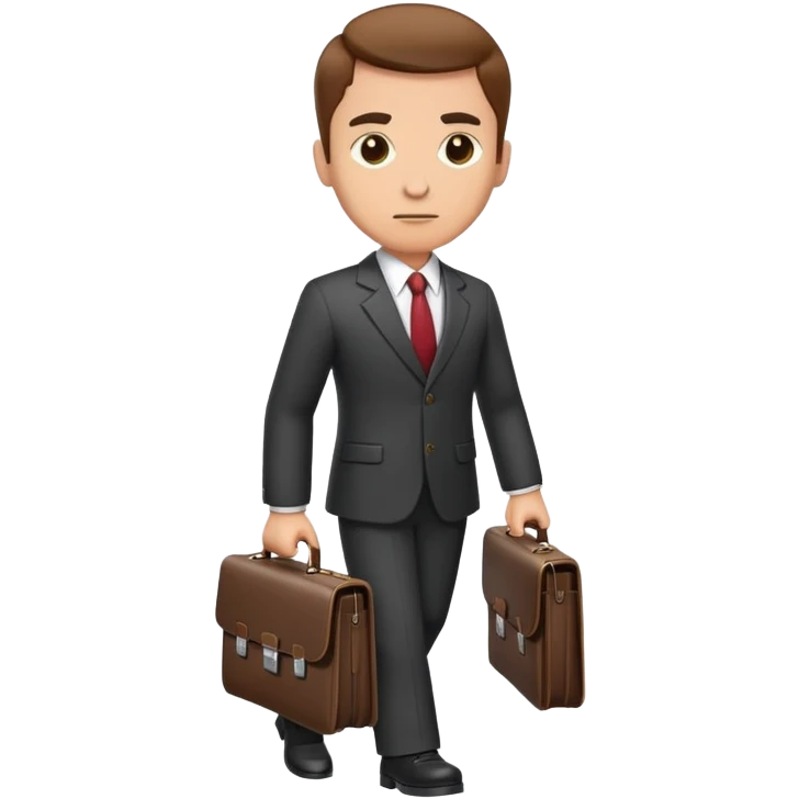 business person in suit with briefcase emoji