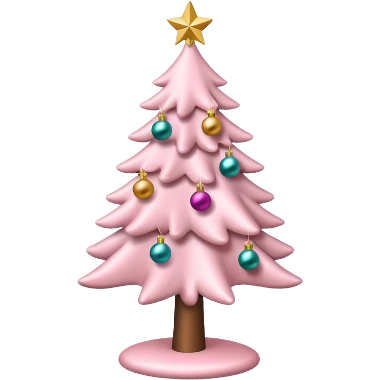 light pink christmas tree emoji
